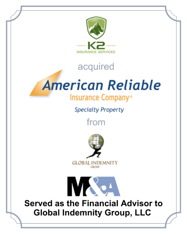 K2 Insurance Services Acquires American Reliable Specialty Residential Property Business from Global Indemnity Group