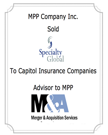 M&A Assists in the sale of Specialty Global Insurance to Capitol Indemnity