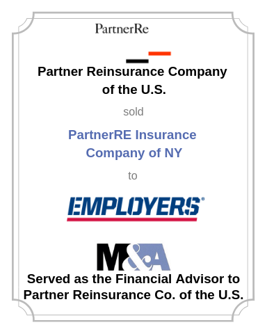 Employers Holdings unit acquires PartnerRe Insurance Co. of New York (August 2 2019)