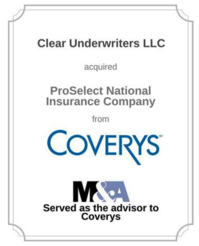 Coverys – ProSelect – Clear Underwriters (January 9 2018)