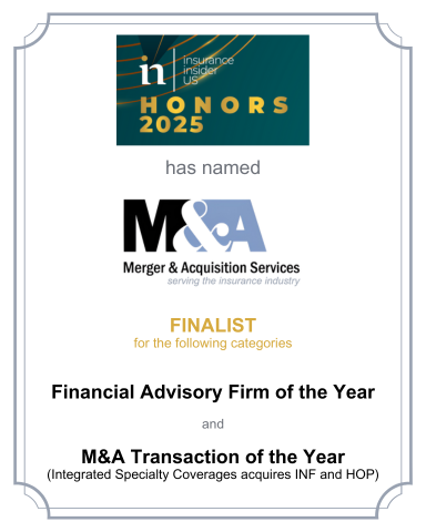 Merger & Acquisition Services, Inc. selected as Finalist at Insurance Insider Honors US